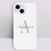 Elegant White en Gray Monogram Case-Mate iPhone Case