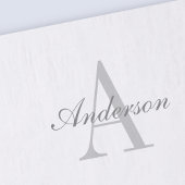 Elegant White en Gray Monogram Tissuepapier
