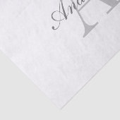 Elegant White en Gray Monogram Tissuepapier (Detail)