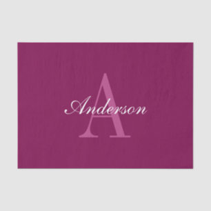 Elegant White en Gray Monogram Tissuepapier