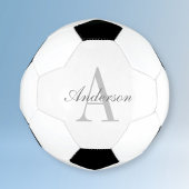 Elegant White en Gray Monogram Voetbal