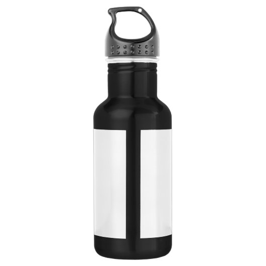 Elegant White en Gray Monogram Waterfles (Achterkant)