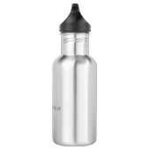 Elegant White en Gray Monogram Waterfles (Rechts)