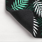 Elegant White en Green Palm Leaves | Mousepad Muismat (Hoek)