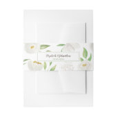 Elegant White en Green Waterverf Floral Wedding Uitnodigingen Wikkel (Voorkant Voorbeeld)