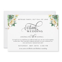 Elegant White en Honey Floral Virtual Wedding IV