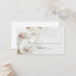Elegant White en Paarse Orchids | Vast huwelijk Plaatskaartje