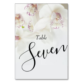 Elegant White en Paarse Orchids | Weddenschap Kaart