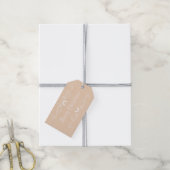 Elegant White en Pink Kraft Label met kerstcadeau Cadeaulabel (Met Touw)