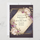 Elegant White en Purple Flowers Vrijgezellenfeest Kaart (Voorkant)