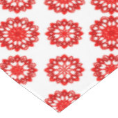 Elegant White en Red Winter Flowers Pattern Xmas Tafelkleed (Gekanteld)