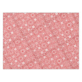 Elegant White en Red Winter Flowers Pattern Xmas Tafelkleed