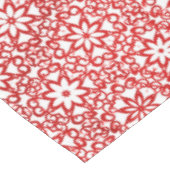 Elegant White en Red Winter Flowers Pattern Xmas Tafelkleed
