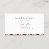 Elegant White en Roos Gold Cirkel met Logo Chic Visitekaartje (Achterkant)