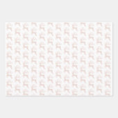 Elegant White en Roos Gold Glitter-kerstreces Inpakpapier Vel (Voorkant 3)