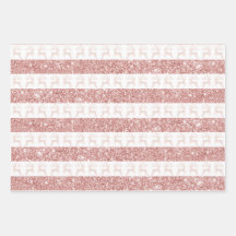 Elegant White en Roos Gold Glitter-kerstreces