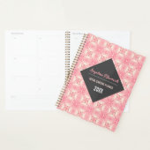 Elegant White en Roze Flowers Patroon Planner (Display)