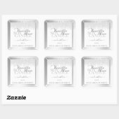 Elegant White en Silver Product Packaging Labels (Vel)