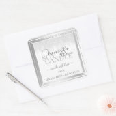 Elegant White en Silver Product Packaging Labels (Envelop)