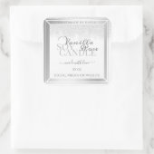 Elegant White en Silver Product Packaging Labels (Tas)