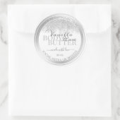 Elegant White en Silver Product Packaging Labels (Tas)
