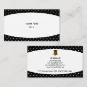 Elegant White en Starry Background Visitekaartje (Voorkant / Achterkant)