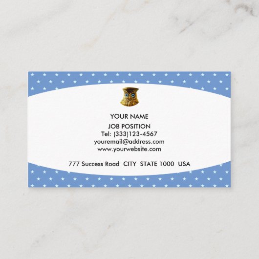 Elegant White en Starry Background Visitekaartje (Achterkant)