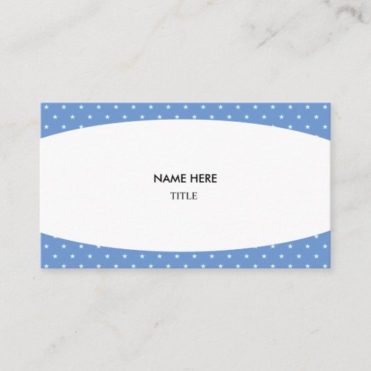 Elegant White en Starry Background Visitekaartje (Voorkant)