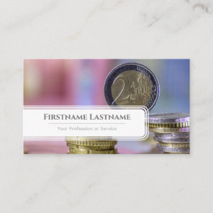 Elegant white euro money financial expert visitekaartje