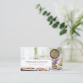Elegant white euro money financial expert visitekaartje (Staand voorkant)