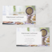 Elegant white euro money financial expert visitekaartje (Voorkant / Achterkant)