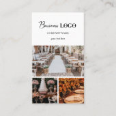 Elegant White Event Planning Business 3 Foto's Visitekaartje (Voorkant)