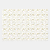 Elegant White Faux Fold Folie Kerstmis Inpakpapier Vel (Voorkant 2)