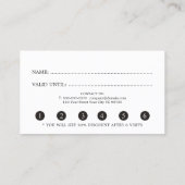 Elegant White Faux Gold Scissor Loyalty Kaart (Achterkant)