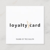 Elegant White Faux Gold Scissor Loyalty Kaart (Voorkant)