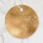 Elegant White Faux Gold Star Merry kerst Bedankjes Labels (Achterkant)