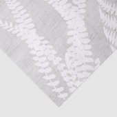 Elegant White Fern op Canvas Burlap Texture Tissuepapier (Detail)