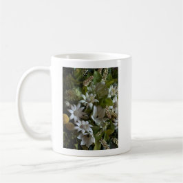 Elegant White Flannel Flower Minimalist Botanical Koffiemok