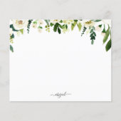 Elegant White Floral — Aangepaste naam — Papier (Voorkant)