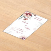 Elegant White Floral Acrylic Wedding Invitation Acryl Uitnodigingen (Laagn)