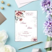 Elegant White Floral Acrylic Wedding Invitation Acryl Uitnodigingen (Insitu (Huwelijk))