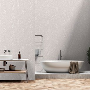 Elegant White Floral Behang