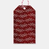 Elegant White Floral Berry Vine Christmas Gift Bag Cadeaulabel (Voorkant)