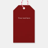 Elegant White Floral Berry Vine Christmas Gift Bag Cadeaulabel (Achterkant)