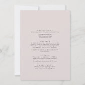 Elegant White Floral | Blush Mauve the Wedding of Kaart (Achterkant)