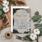 Elegant White Floral Boho Wedding Invitation  Kaart