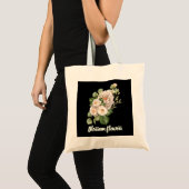 Elegant white floral bouquet with green leaves tote bag (Voorkant (product))