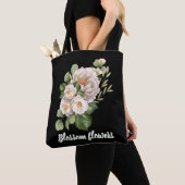 Elegant white floral bouquet with green leaves tote bag (Dichtbij)