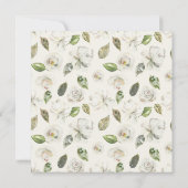 Elegant White Floral Bridal Shower Invitation Kaart (Achterkant)