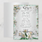 Elegant White Floral Bridal Shower Invitation Kaart (Voorkant / Achterkant)